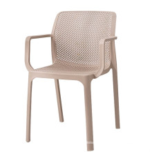 Wholesale cheap creative high quality plastic hollow armrest dining chair